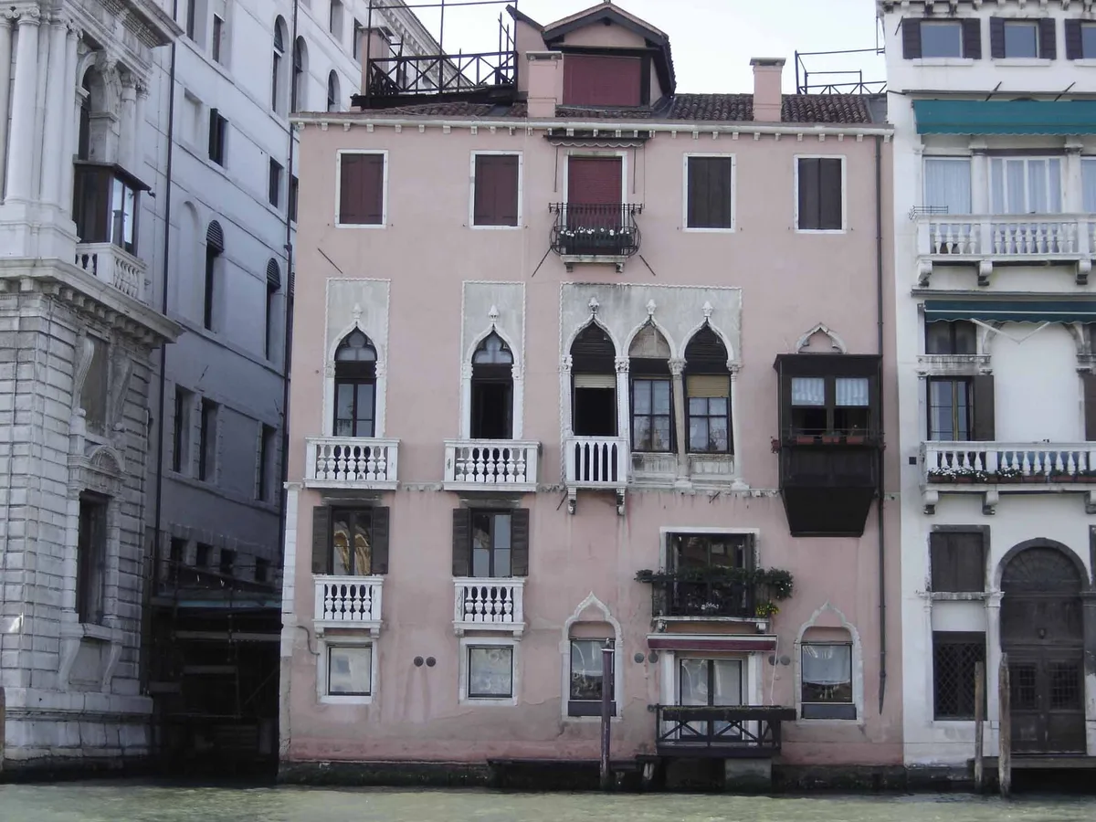 The Grand Canal facade of Palazzo Barbarigo Minotto in Venice